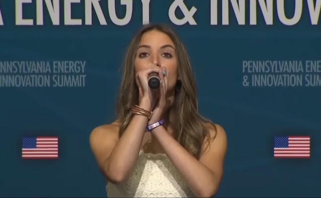 Cat Tedder performing at the Pennsylvania Energy and Innovation Summit, featured on Fox News