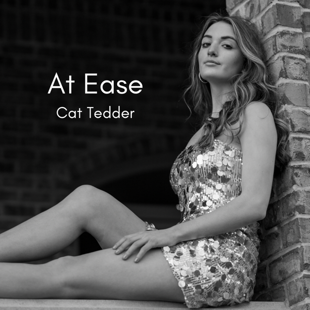 At Ease single artwork, black and white portrait of Cat Tedder